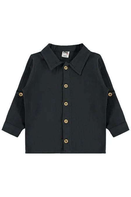 Baby Shirt 0-24 Months Anthracite - Pack