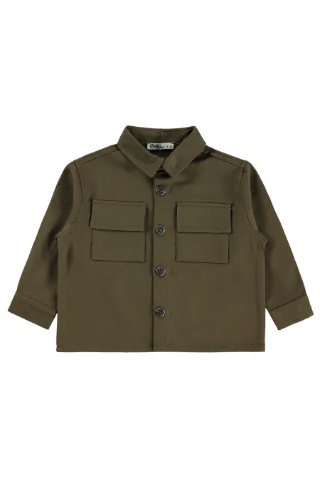 Boys' Shirt, Ages 2-5, Khaki - Pack