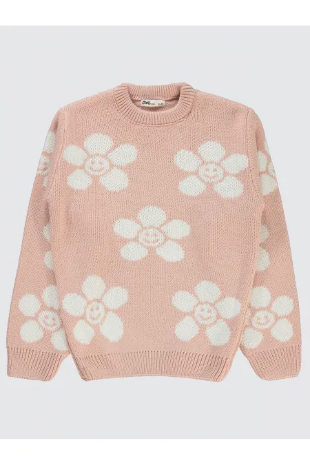 Pull pour fille de 6 à 9 ans, couleur poudre - Emballage