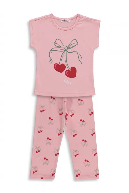 Ensemble pyjama fille, 2-5 ans, rose poudré - Lot