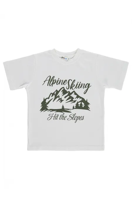 Erkek Çocuk Tişört Km 2-5 Yaş Beyaz - Paket