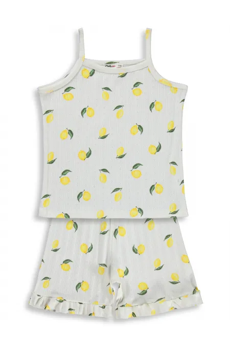 Ensemble pyjama fille, 10-13 ans, blanc cassé - Emballage