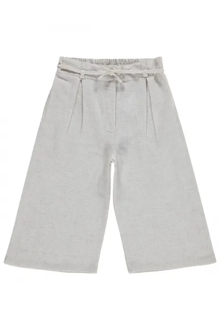 Kız Çocuk Pantolon 6-9 Yaş Kırık Beyaz - Paket