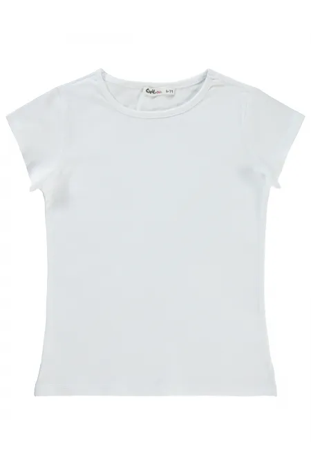 Kız Çocuk Tişört Km 6-9 Yaş Beyaz - Paket