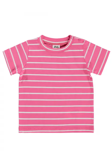Lot de T-shirts bébé 0-24 mois Fuchsia