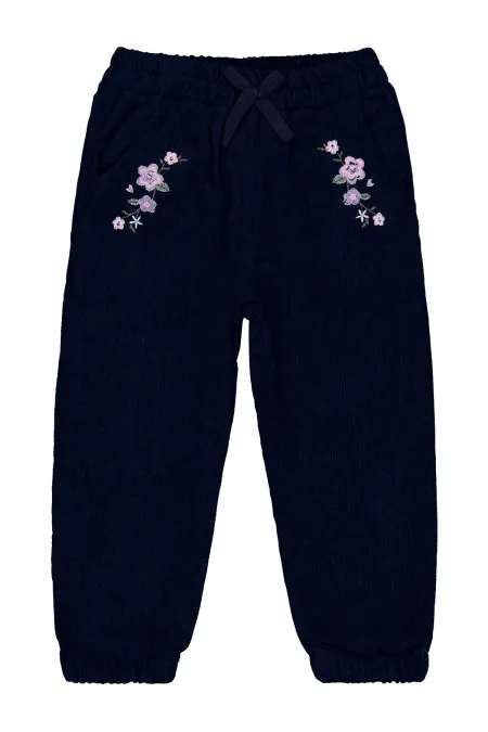Kız Çocuk Pantolon 2-5 Yaş Koyu Lacivert - Paket