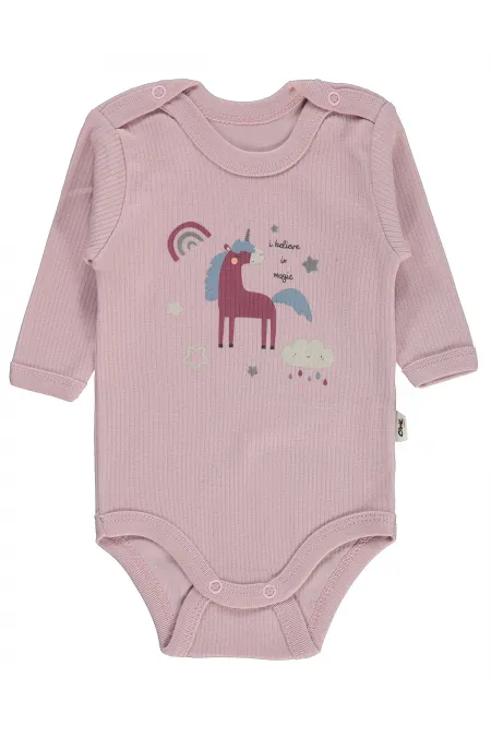 Bebek Çıtçıtlı Badi 0-24 Ay Pembe - Paket