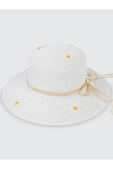 Kız Çocuk Şapka Bere 6-9 Yaş Beyaz - Paket Kız Çocuk Şapka Bere 6-9 Yaş Beyaz - Paket