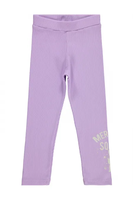 Leggings pour filles, 6-9 ans, lilas - Lot