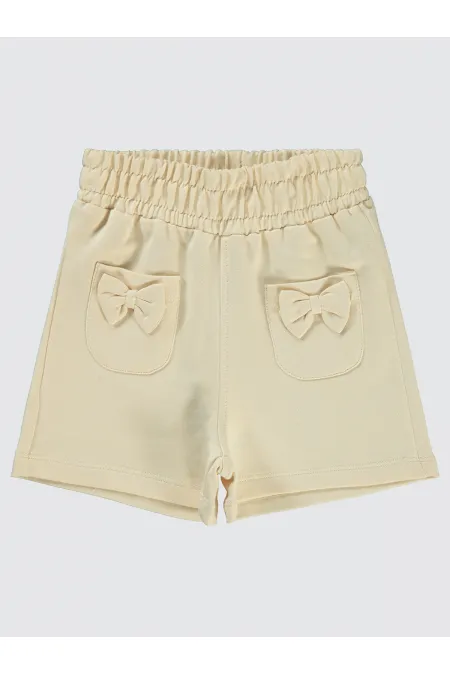 Kız Çocuk Şort 2-5 Yaş Bej - Paket