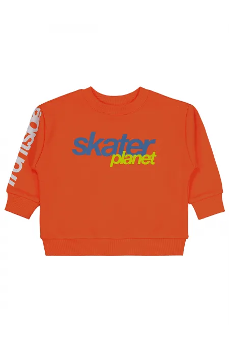 Erkek Çocuk Sweatshirt 2-5 Yaş Oranj - Paket