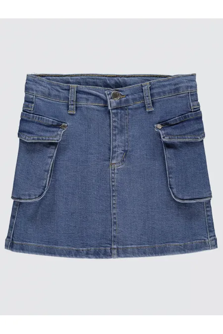 Kız Çocuk Etek 6-9 Yaş Mavi - Paket