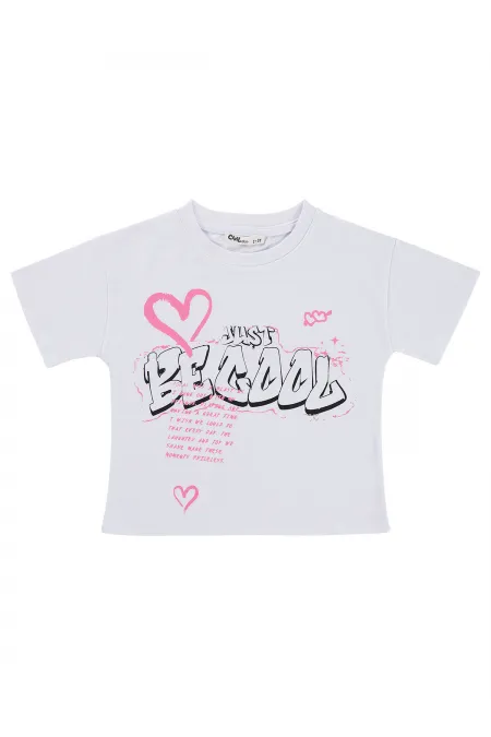 Kız Çocuk Tişört 2-5 Yaş Beyaz - Paket