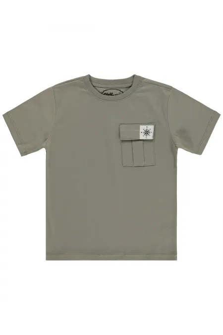 T-shirt garçon, 10-13 ans, gris clair - Lot