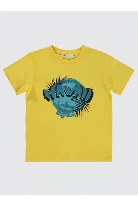Boys T-Shirt 6-9 Years Yellow - Package