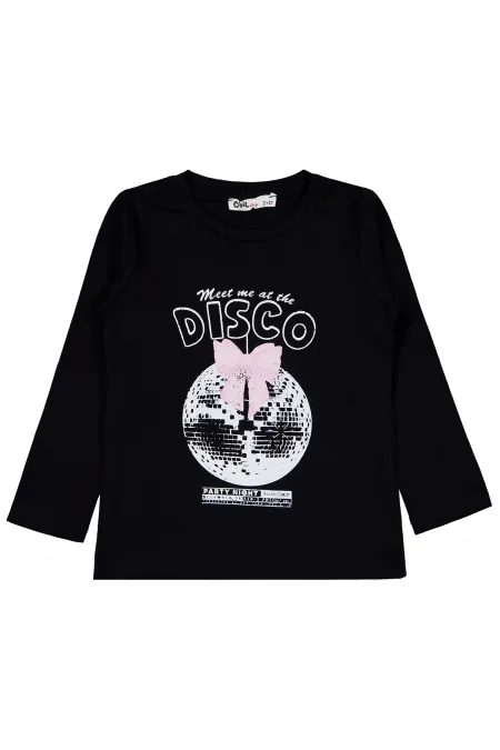 Kız Çocuk Sweatshirt Km 2-5 Yaş Siyah - Paket