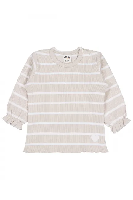 Bebek Sweatshirt 0-24 Ay Taş Rengi - Paket