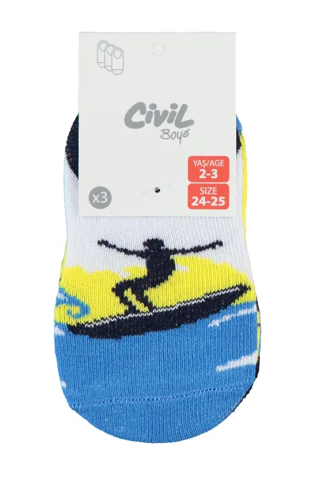 Chaussettes de ballerine pour garçon de 2 à 9 ans, taille standard - Paquet