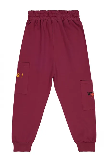 Bas de survêtement garçon 6-9 ans bordeaux - Lot