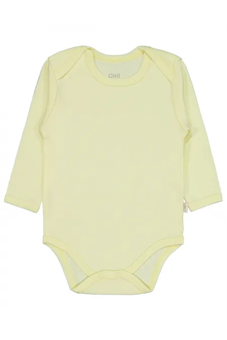 Bebek Çıtçıtlı Badi 0-24 Ay Sarı - Paket