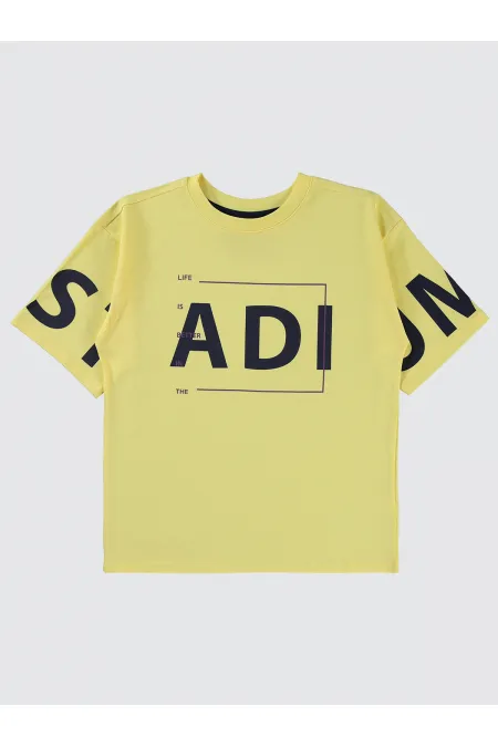 T-shirt garçon 10-13 ans jaune clair - Emballage