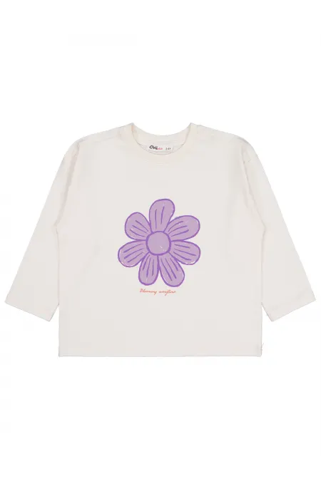 Kız Çocuk Sweatshirt 2-5 Yaş Ekru - Paket