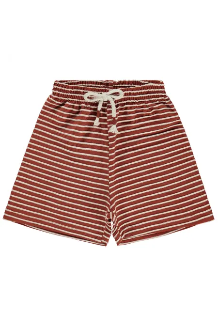 Short garçon, 2-5 ans, couleur terre cuite - Lot