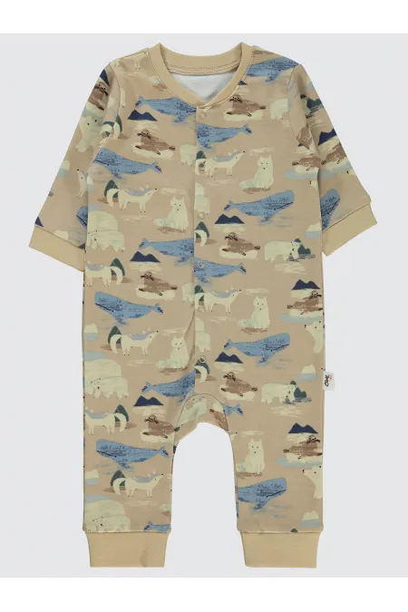 Grenouillère bébé 0-24 mois Café au lait - Emballage