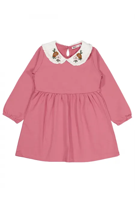 Kız Çocuk Jile ve Elbise 6-9 Yaş Gül Kurusu - Paket