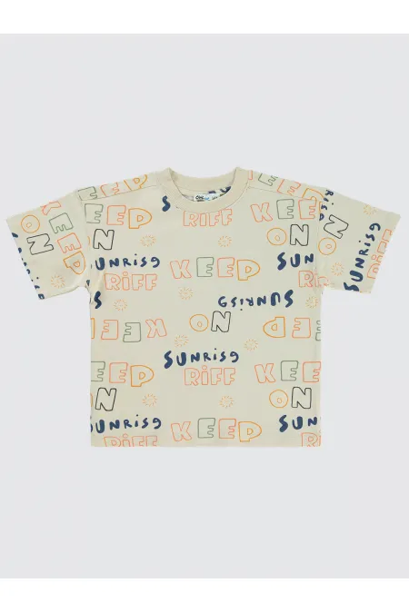 T-shirts garçon 10-13 ans couleur pierre - Lot