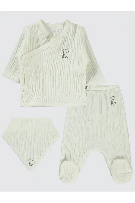 Baby Bodysuit Sets 0-24 Months Ecru - Package