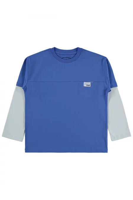 Erkek Çocuk Sweatshirt 10-13 Yaş Saks - Paket