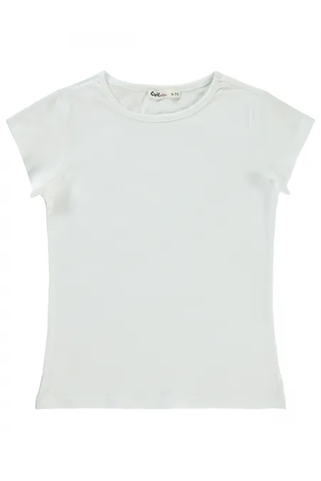 Girls' T-Shirt Km 6-9 Years Ecru - Package