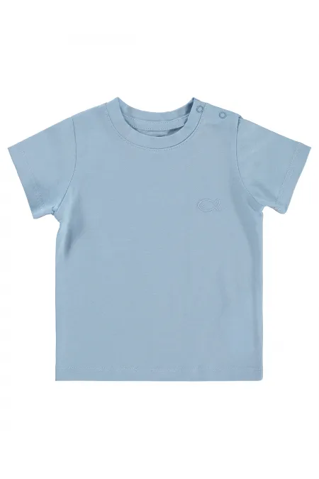 Bebek Tişört Km 0-24 Ay Mavi - Paket