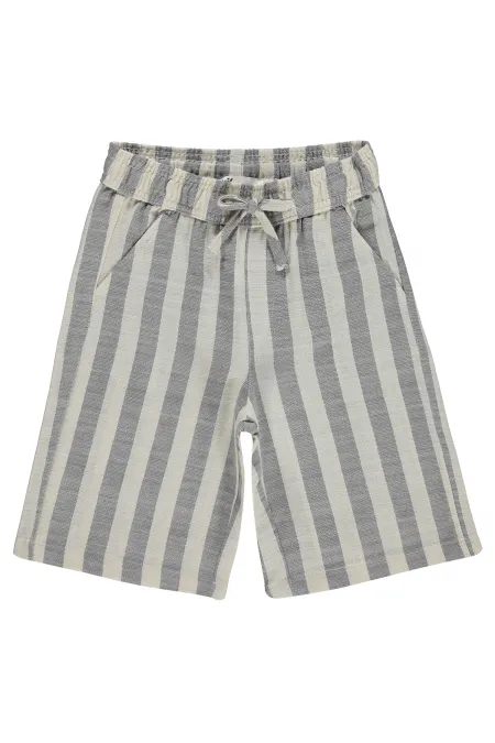 Pantalon Capri garçon, 6-9 ans, anthracite - Lot