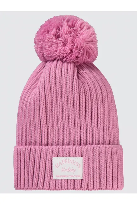 Kız Çocuk Şapka Bere 10-13 Yaş Açık Gül Kurusu - Paket