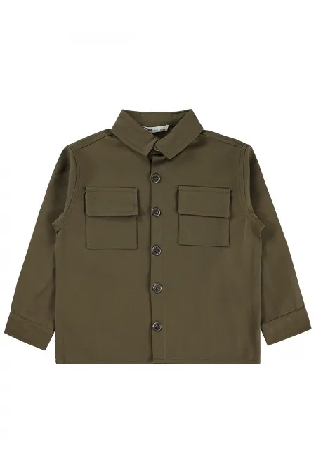 Boys' Shirt, Ages 10-13, Khaki - Pack