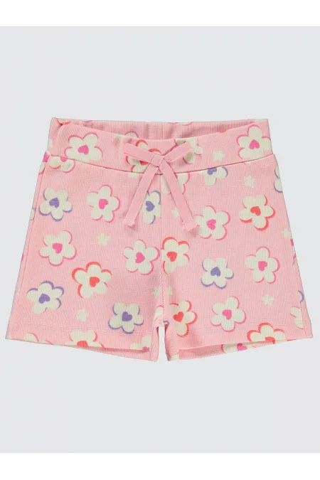 Kız Çocuk Şort 2-5 Yaş Pembe Şerbet - Paket