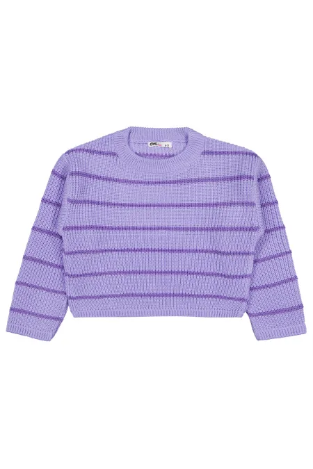 Pull violet pour fille de 6 à 9 ans - Emballage