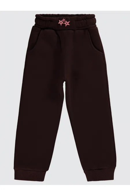 Girls Tracksuit Bottoms 2-5 Years Old Brown - Package