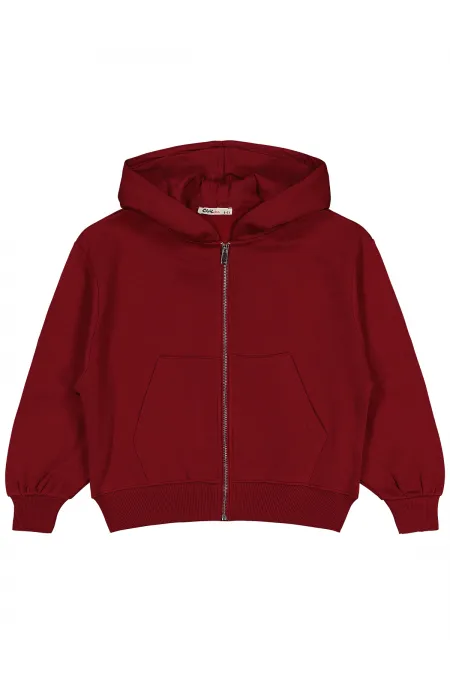 Kız Çocuk Hırka 10-13 Yaş Bordo - Paket