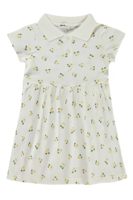 Kız Çocuk Jile ve Elbise 6-9 Yaş Kırık Beyaz - Paket