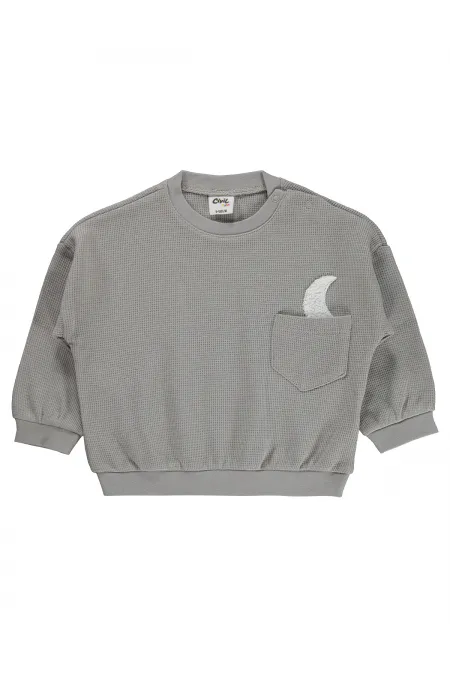 Sweat-shirt bébé 0-24 mois gris clair - Lot
