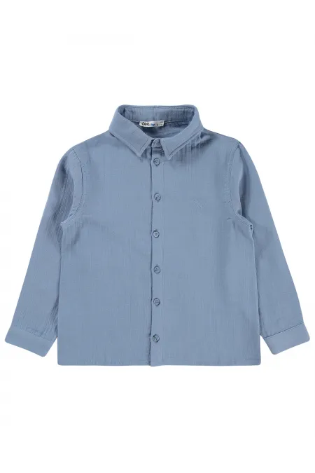 Boys' Shirt, Ages 10-13, Light Indigo - Pack