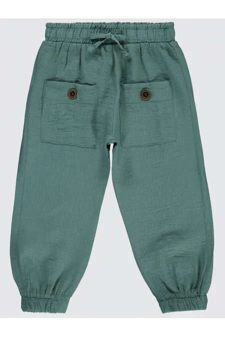 Pantalon pour fille de 2 à 5 ans, vert d'eau - Lot