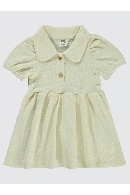 Bebek Jile ve Elbise 0-24 Ay Ekru - Paket