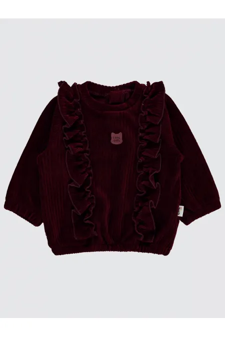 Bebek Sweatshirt 0-24 Ay Bordo - Paket