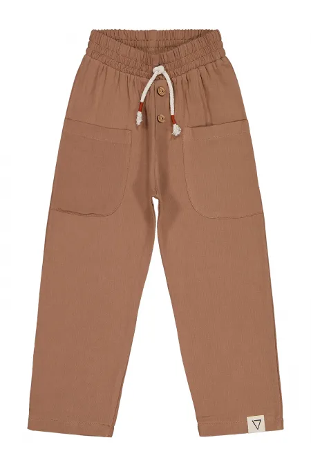 Pantalon garçon 6-9 ans marron - Emballage