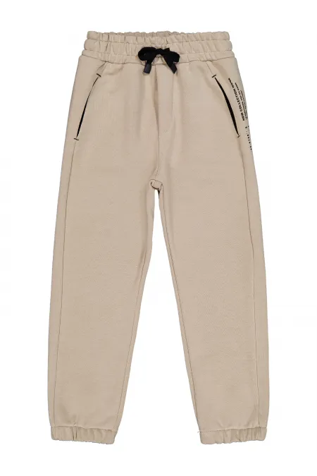 Bas de survêtement garçon 10-13 ans beige - Lot