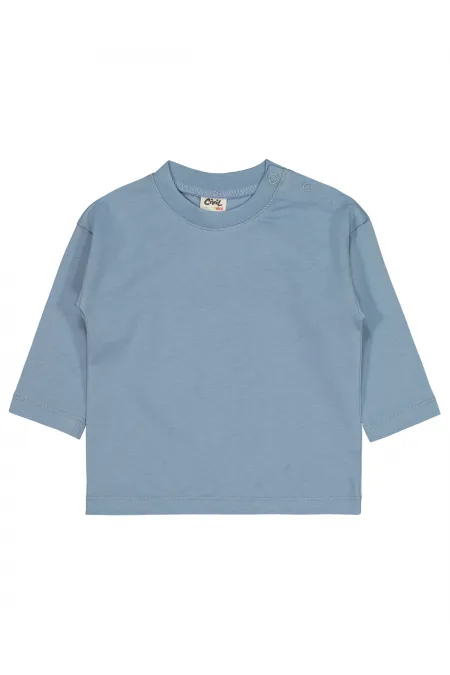 Bebek Sweatshirt 0-24 Ay Buz Mavi - Paket